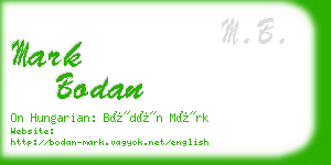 mark bodan business card